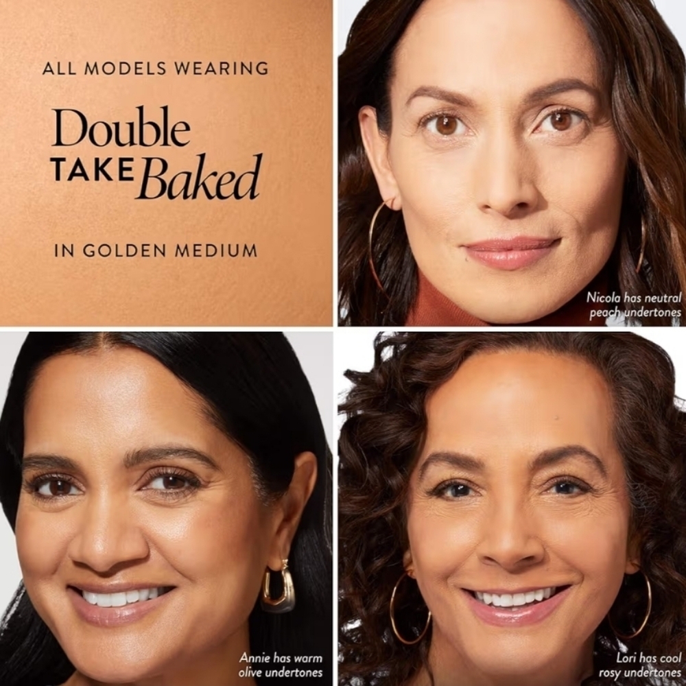 Laura Geller Double Take Baked Versatile Powder Foundation: Golden Medium, NIB - Picture 2 of 7